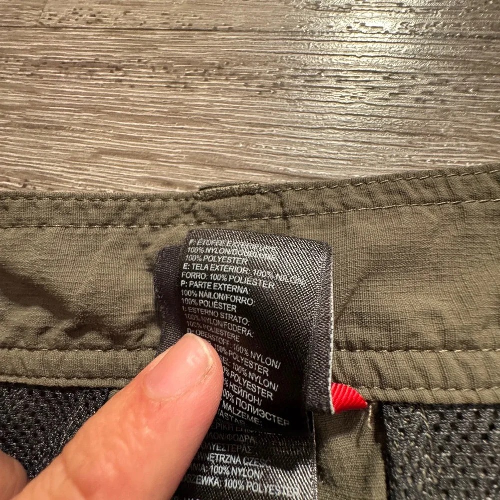 The North Face Convertible Pants Mens 34 Green Nylon Hiking Paramount Peak 34x32